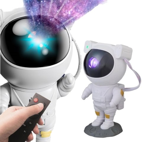 Projektor Gwiazd Led Lampka Nocna Do Domu Z Pilotem 8 Trybów Usb Astronauta
