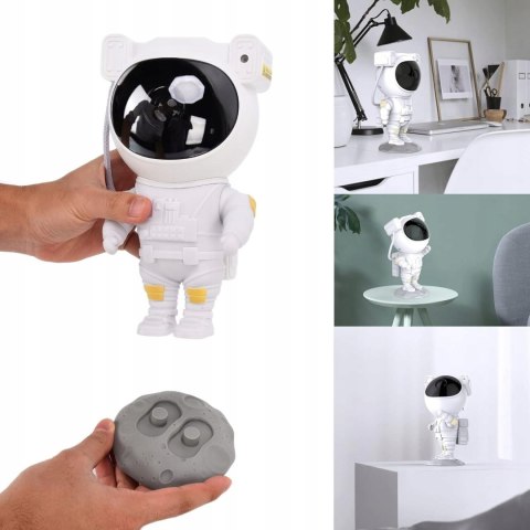 Projektor Gwiazd Led Lampka Nocna Do Domu Z Pilotem 8 Trybów Usb Astronauta