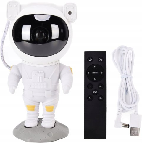 Projektor Gwiazd Led Lampka Nocna Do Domu Z Pilotem 8 Trybów Usb Astronauta