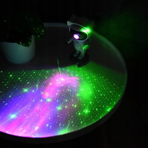 Projektor Gwiazd Led Lampka Nocna Do Domu Z Pilotem 8 Trybów Usb Astronauta