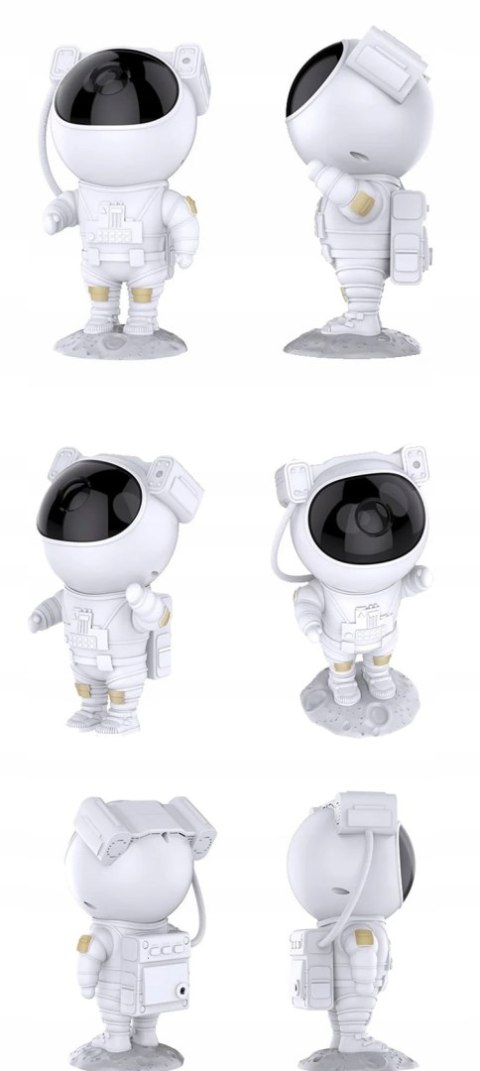 Projektor Gwiazd Nieba Led Astronauta 360° 8 Trybów Z Pilotem I Timerem