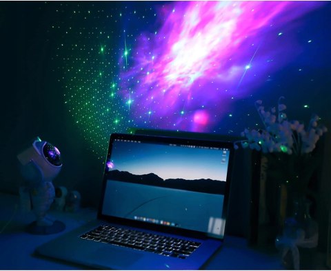 Projektor Gwiazd Nieba Led Dla Dzieci Lampka Nocna Astronauta Pilot Usb