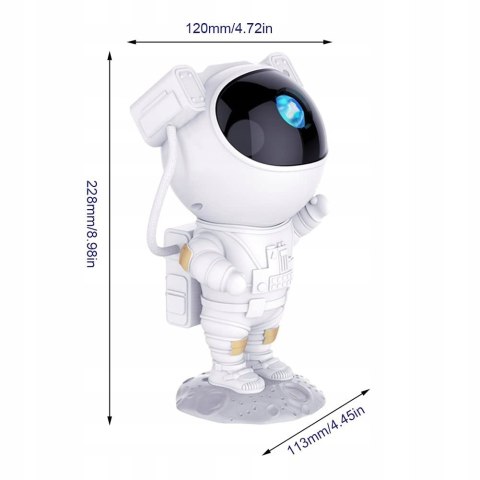 Projektor Gwiazd Nieba Led Dla Dzieci Lampka Nocna Astronauta Pilot Usb
