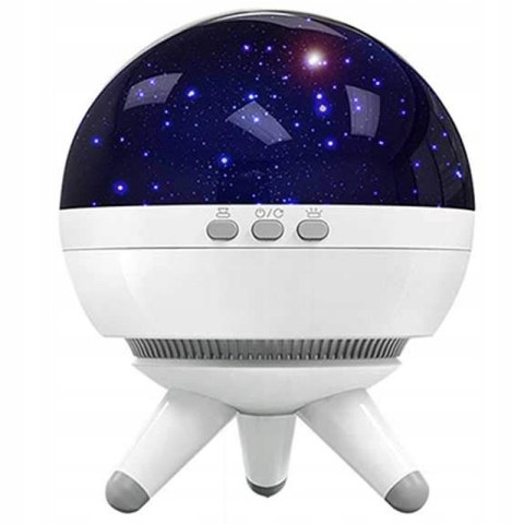 Projektor Gwiazd Nieba Led Lampka Nocna 7 Kolorów Obrotowa 360° Dla Dzieci