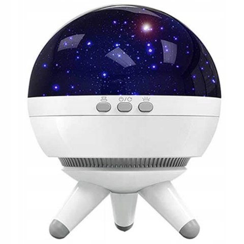 Projektor Gwiazd Nieba Led Lampka Nocna 7 Kolorów Obrotowa 360° Dla Dzieci