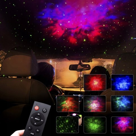 Projektor Gwiazd Rzutnik Astronauta Led 360° Timer 90Min Lampka Nocna+Pilot