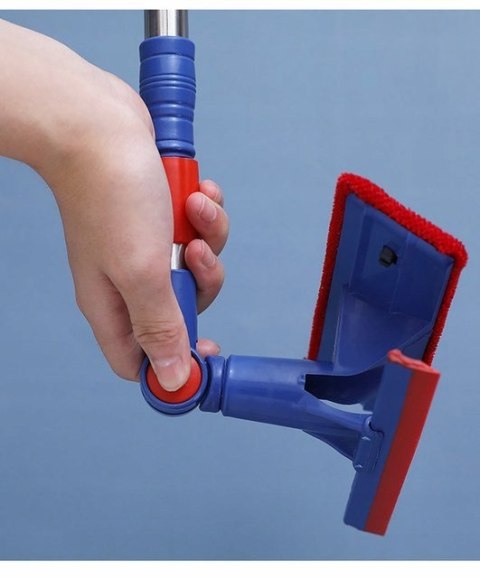 2W1 Myjka Do Okien I Luster Z Mikrofibry I Ściągaczka, Kij Teleskopowy 90Cm