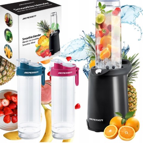 Blender Kielichowy Smoothie 700W Z 2 Butelkami Non-Drip, Dla Zdrowej Diety