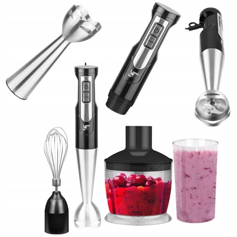 Blender Ręczny Lafe 3W1 800W Noże Stali 700Ml Kubek Turbo Ubijanie Piany