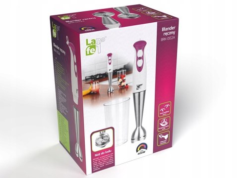 Blender Ręczny Lafe 400W - Mikser Kubek 600Ml, Tryb Turbo, Ostrza Ze Stali