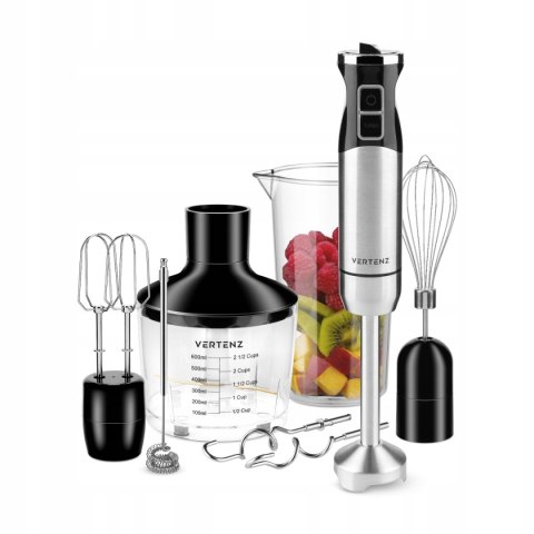 Blender Reczny Titan 1400W 8 Prędkości, Turbo, Tytanowe Ostrza + Akcesoria