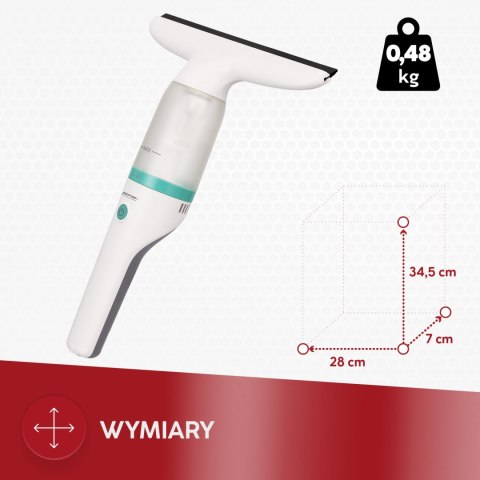 Ergonomiczna Myjka Do Szyb Mpm Mds-01, 40 Min Bateria, 28 Cm Ściągaczka