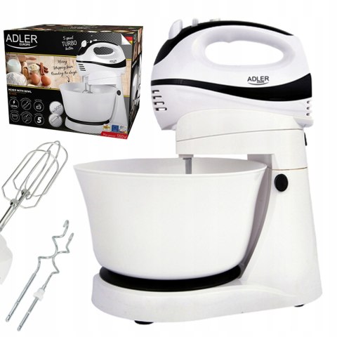 Robot Kuchenny Mikser Ręczny 550W 3L Turbo, Eject, 5 Prędkości, 2 Końcówki
