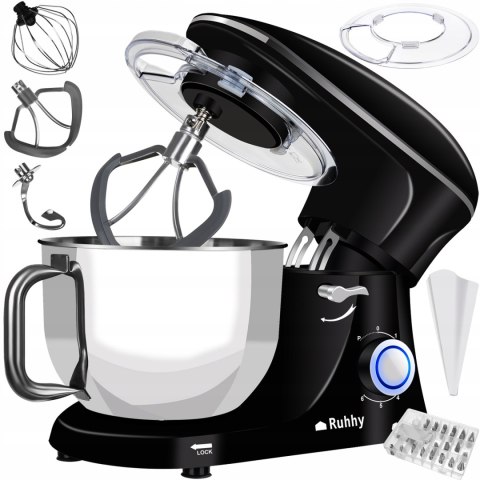 Robot Kuchenny Ruhhy 2200W 6,2L - Mikser Planetarny 6W1 Z Akcesoriami