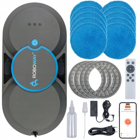 Roboway Rw-1 Pro Robot Myjący Do Okien 5600Pa Wifi Pilot 4 Tryby Zestaw