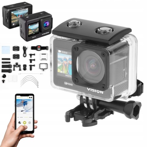 Kamera Sportowa 4K 60Fps Kruger&Matz Vision Z Pilotem I Akcesoriami
