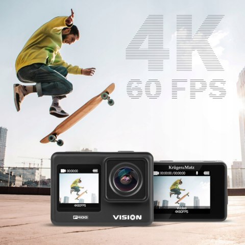 Kamera Sportowa 4K 60Fps Kruger&Matz Vision Z Pilotem I Akcesoriami