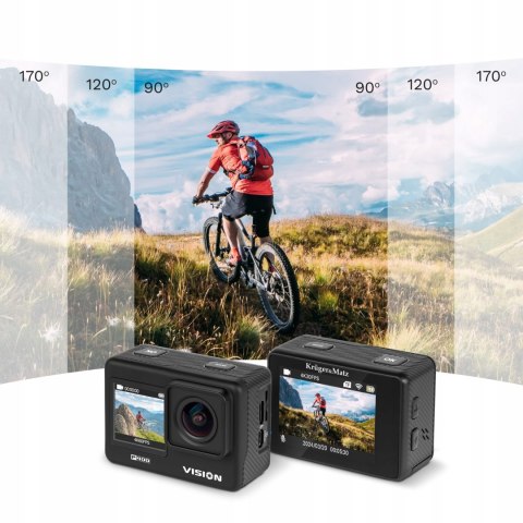 Kamera Sportowa 4K 60Fps Kruger&Matz Vision Z Pilotem I Akcesoriami