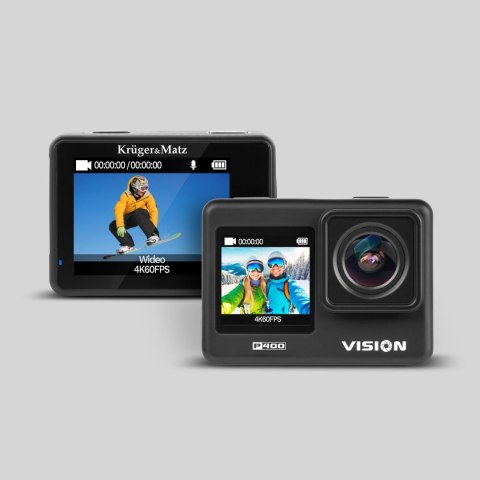 Kamera Sportowa 4K 60Fps Kruger&Matz Vision Z Pilotem I Akcesoriami