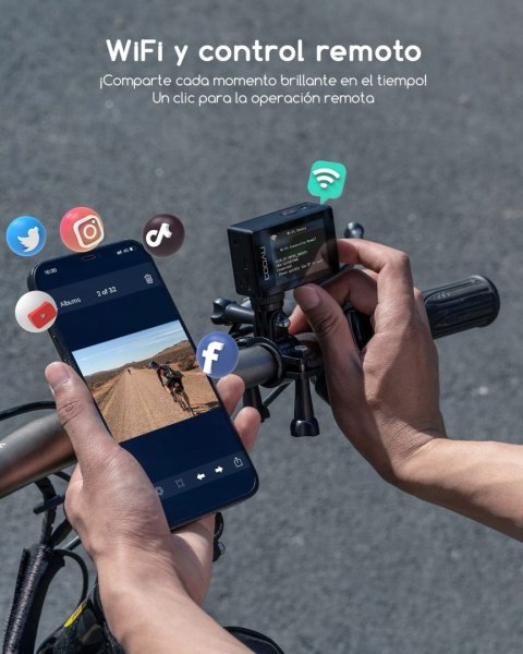 Kamera Sportowa Cooau Cu-Spc05 24Mp 4K 60Fps Wifi Wodoodporna 40M