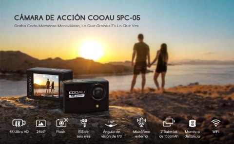 Kamera Sportowa Cooau Cu-Spc05 24Mp 4K 60Fps Wifi Wodoodporna 40M