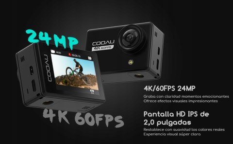 Kamera Sportowa Cooau Cu-Spc05 24Mp 4K 60Fps Wifi Wodoodporna 40M