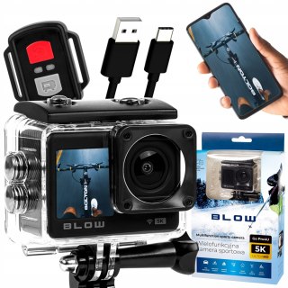 Kamera Sportowa Go Pro 4U 5K 20Mpx Dotykowy Ekran 160° Wifi Pilot Akcesoria
