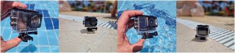 Kamera Sportowa Go Pro 4U 5K 20Mpx Dotykowy Ekran 160° Wifi Pilot Akcesoria