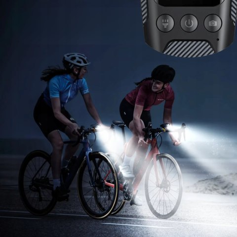 Kamera Sportowa Rowerowa 4K/60Fps Uhd Z Latarką I Klaksonem 4W1 64Gb Hakuri