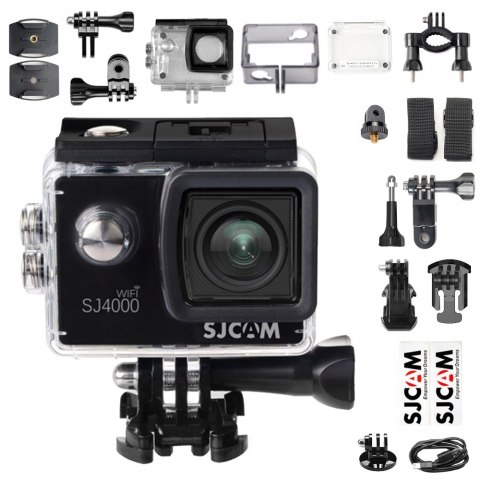 Kamera sportowa SJCAM SJ4000 WiFi, 4K, 12 Mpx, ekran 2 cale, czarna