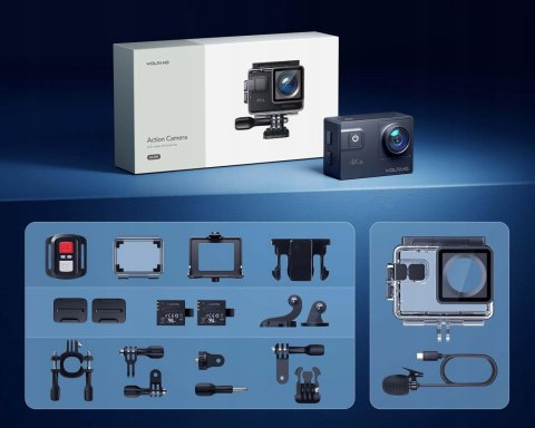 Kamera Sportowa Wolfang Ga300 4K 60Fps 24Mp Wodoodporność 40M Eis Wifi