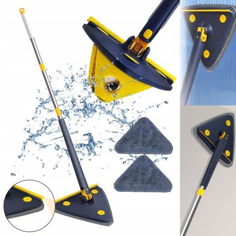 Mop Czyszczący Hooha 127Cm 360° 2W1, Okna, Ściany, Podłogi, Push-Pull