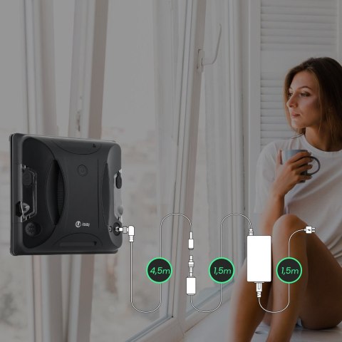 Robot Do Mycia Okien Isaj V1: Ultradźwięk, Wi-Fi, Pilot, Czujniki, Dysze