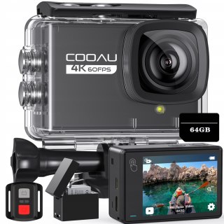 Kamera Akcji Cooau 4K 24Mp Wifi, Wodoodporna Do 40M, Eis, Mikrofon