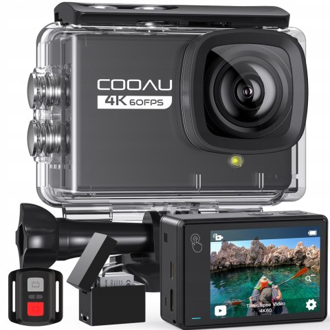 Kamera Akcji Cooau 4K 24Mp Wifi, Wodoodporna Do 40M, Eis, Mikrofon