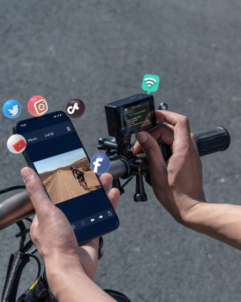 Kamera Akcji Cooau 4K 24Mp Wifi, Wodoodporna Do 40M, Eis, Mikrofon