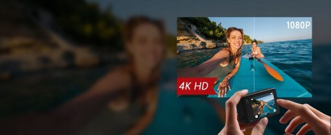 Kamera Akcji Cooau 4K 24Mp Wifi, Wodoodporna Do 40M, Eis, Mikrofon