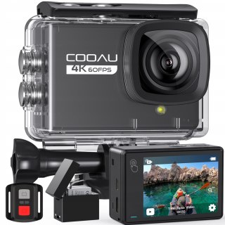 Kamera Akcji Cooau 4K 24Mp Z Wifi, Wodoodporna Do 40M, Eis, 2 Baterie