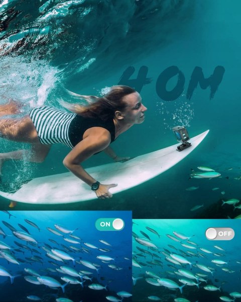 Kamera Akcji Cooau 4K 24Mp Z Wifi, Wodoodporna Do 40M, Eis, 2 Baterie
