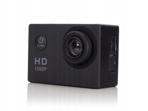 Kamera Sportowa 1080P Full Hd 30Fps Wodoodporna + Statyw Selfie Z Bluetooth