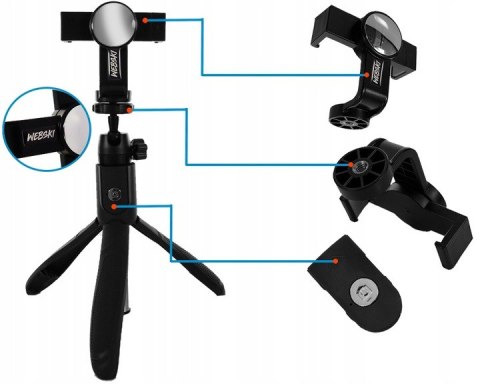 Kamera Sportowa 1080P Full Hd 30Fps Wodoodporna + Statyw Selfie Z Bluetooth