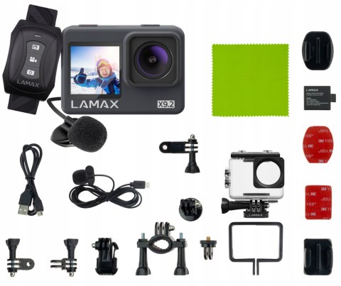 Kamera Sportowa 16Mp 4K 30Fps Lamax X9.2 2 Wyświetlacze Wodoodporna 1050Mah