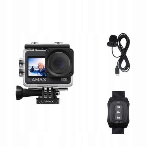 Kamera Sportowa 16Mp 4K 30Fps Lamax X9.2 2 Wyświetlacze Wodoodporna 1050Mah