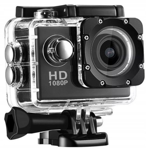 Kamera Sportowa Full Hd 1080P, Wodoodporna Do 30M, 170° Kąt, Uchwyt Na Kask