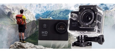 Kamera Sportowa Full Hd 1080P, Wodoodporna Do 30M, 170° Kąt, Uchwyt Na Kask