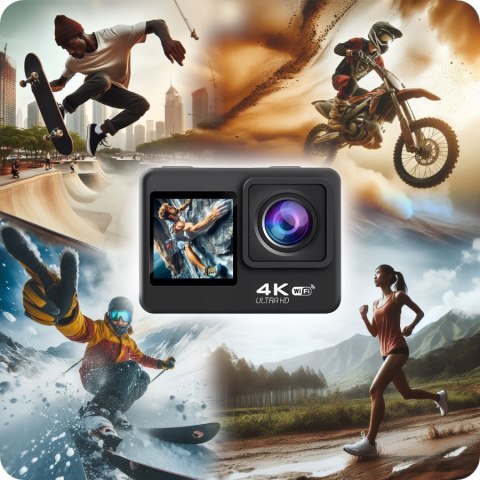 Kamera Sportowa Gomedia 4K Uhd 60Fps Wi-Fi Usb-C V-35 Imx386 Pilot Pro