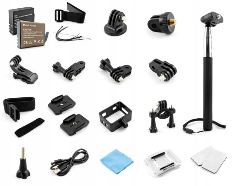 Kamera Sportowa Gomedia V-30 4K 30Fps Wifi, Akcesoria I Monopod
