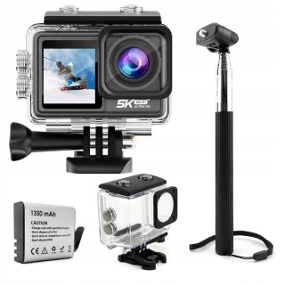 Kamera Sportowa Gomedia V-39S 5K Uhd, Wi-Fi, Eis, Zestaw Akcesoriów