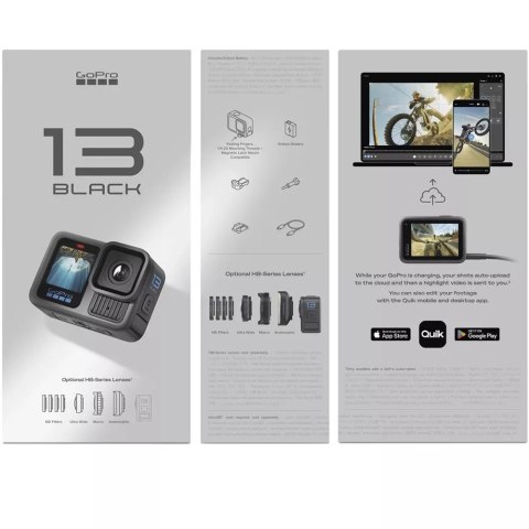 Kamera Sportowa Gopro Hero 13 Black 5,3K60 Hypersmooth Obudowa Podwodna 60M