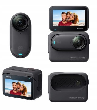 Kamera Sportowa Insta360 Go 3S 64Gb 5 Ghz 4K Lampa Led Usb Kolor Czarny